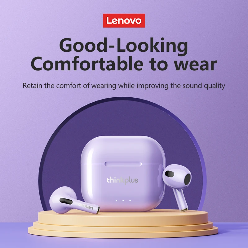 Lenovo LP40 Plus Bluetooth Kopfhörer Wireless Headset Noise Reduction Kopfhörer Stereo Gaming Headset Sport Ohrhörer Mit Mic