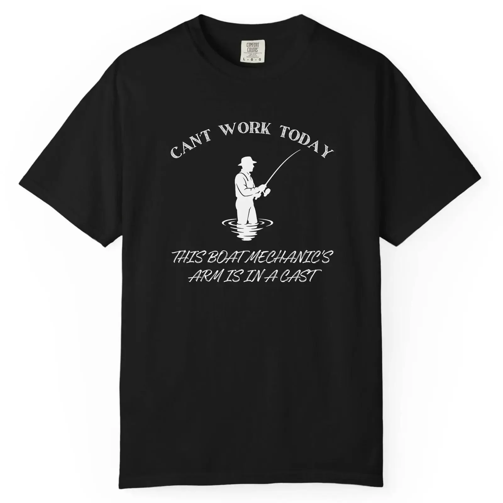 Funny Work Boat Mechanic Fishing Father Occupation T Shirt vintage Washed Stylish Casual graphic Comfortable Slightly