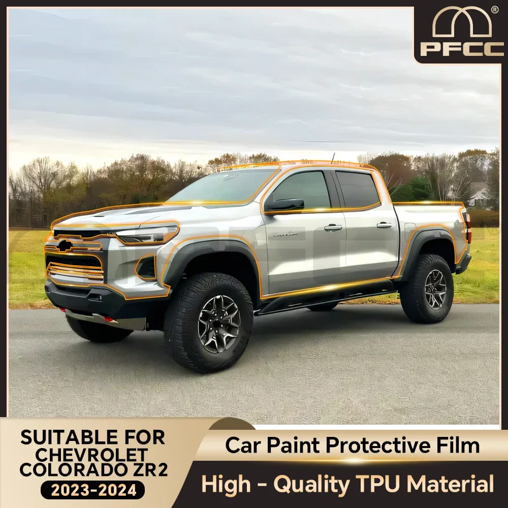

Pre Cut Clear Bra Transparent PPF TPU 8.5mil Paint Protection Film for Chevrolet Colorado ZR2 2023-2024 Headlight Rearview Film