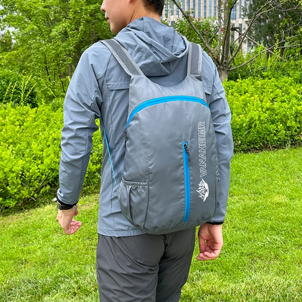 Foldable Sports Backpack Lightweight Backpack Large Capacity Travelling Backpack with Side Pockets Travel Daypack