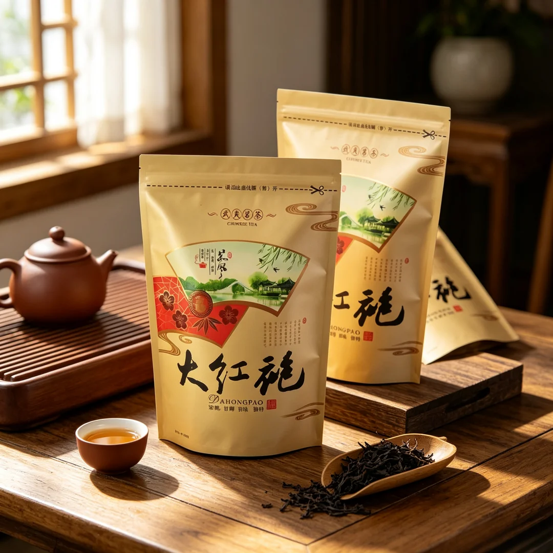 250g Biluochun Tea Bag Zipper Bags Chinese Dahongpao Yunwu Tea Self Sealing Bag Lapsang Souchong Jasmine Qimen Tea Packing Bag