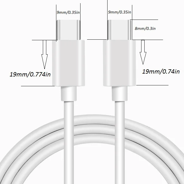 1-2Pcs 65W Double Headed Tybe C Cable For Samsung S24 S23 fro Huawei Mate 60 Xiaomi 13 redmi K70 Poco F5 Quick Fast Charger