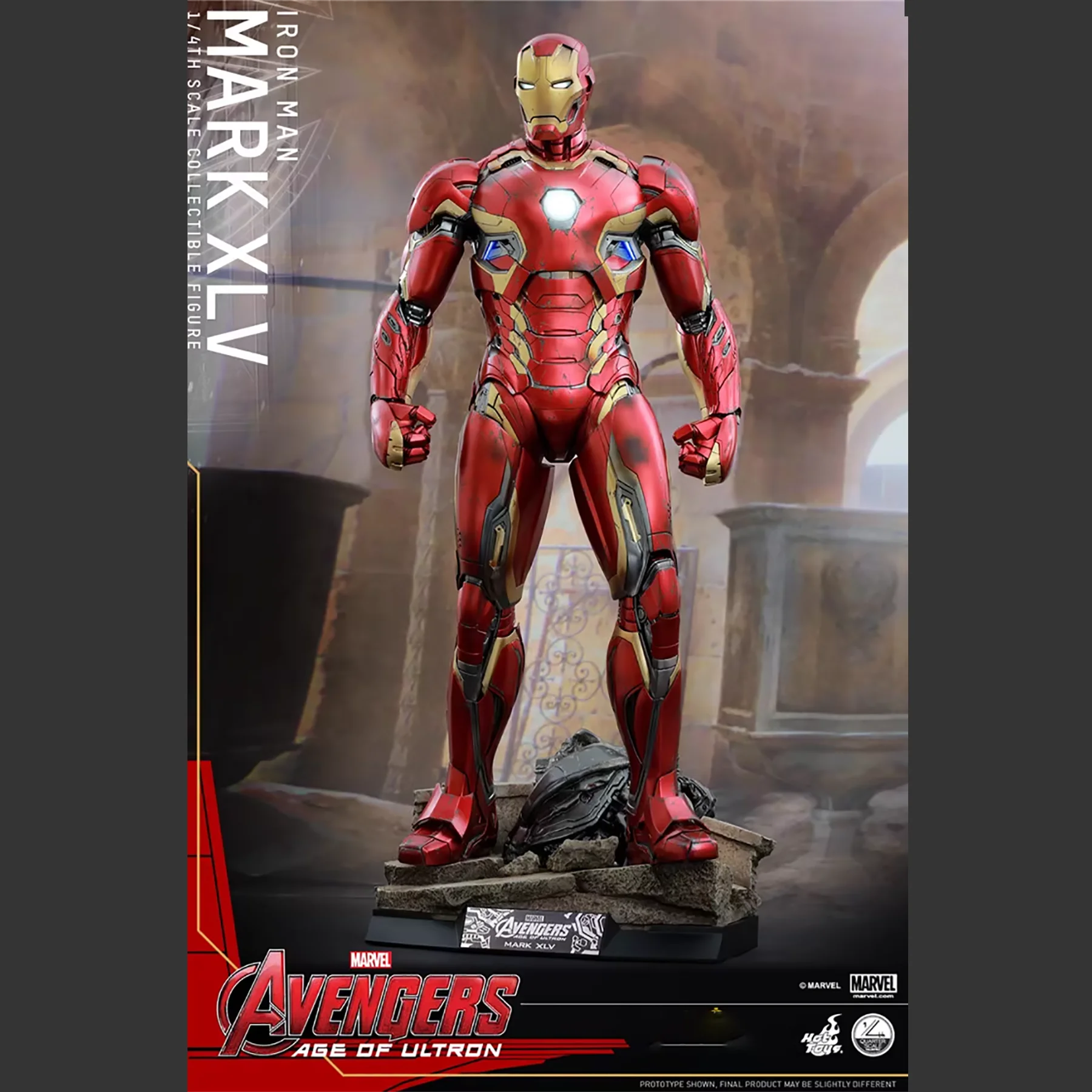 HotToys MK45/Mark XLV-QS006 1/4 Avengers Age of Ultron Tony Stark Action Figure Model Toys49CM MIron Man Collection Ornament