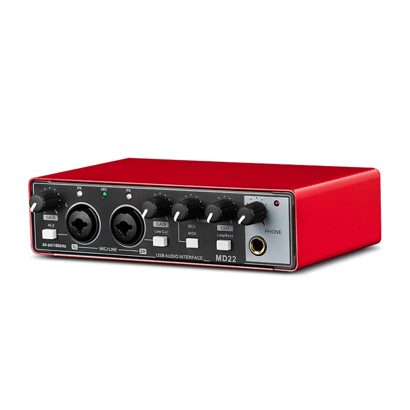 

External Studio Podcast Sound Card Recording Interface Audio Mixer Live USB Audio Sound Card