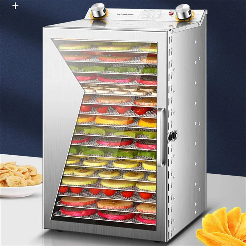 16-Layer Food Dryer Commercial Household Dried Fruit Machine Fruits And Vegetables Pet Snacks Jerky Small Air Dryer