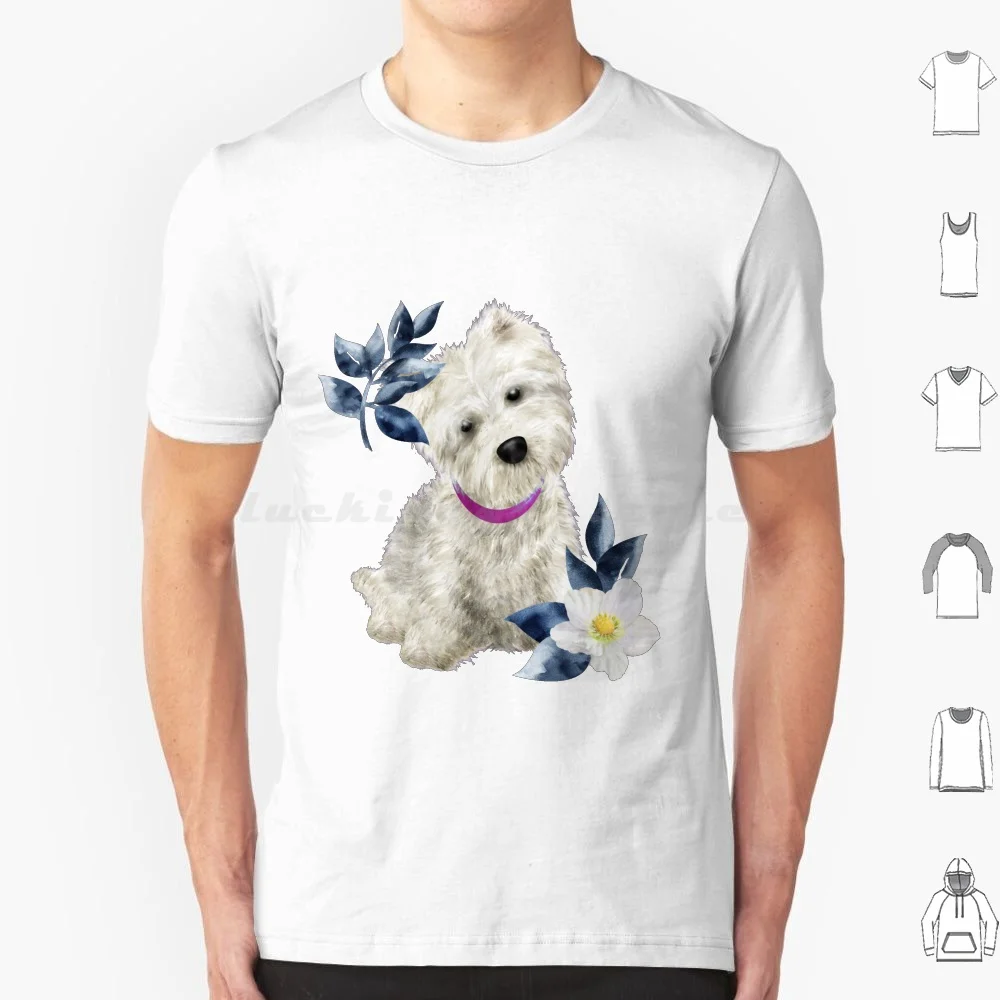 Westie T Shirt Men Women Kids 6xl Westie Dog Doggo Floral Puppy Westie Dog Westhighland Terrier West Highland Terrier White Dog