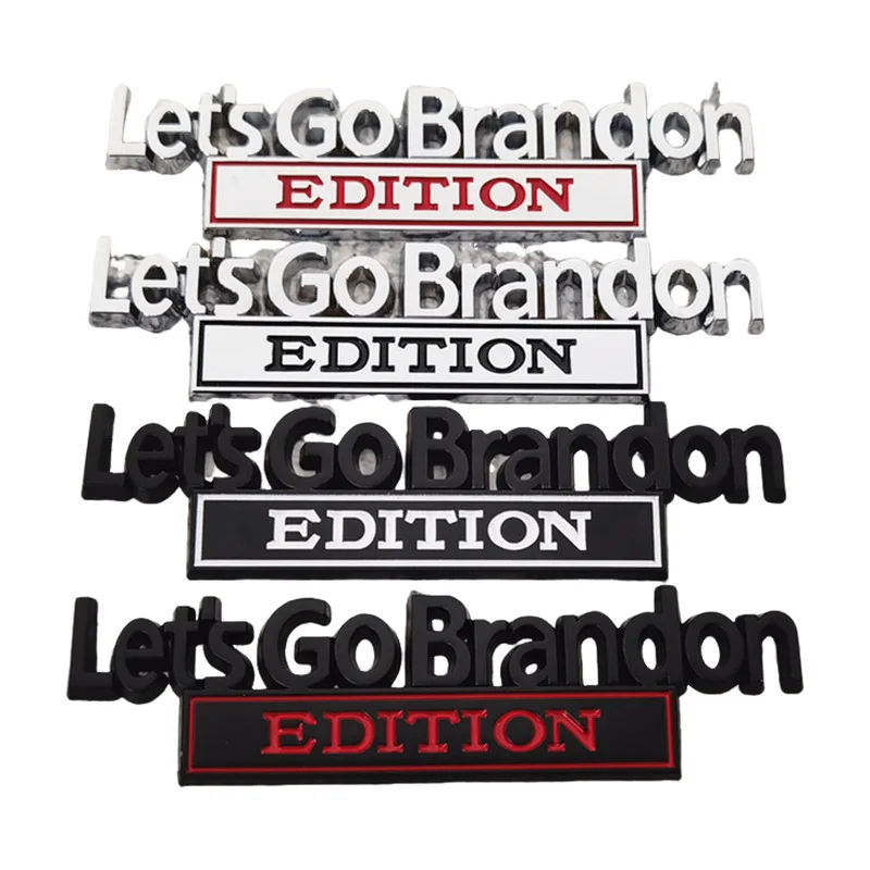 

Lets Go Brandon Metal Edition Bike Motorcycle Sticker EDITION Car Body Decoration Scratch Resistant Tail Badge