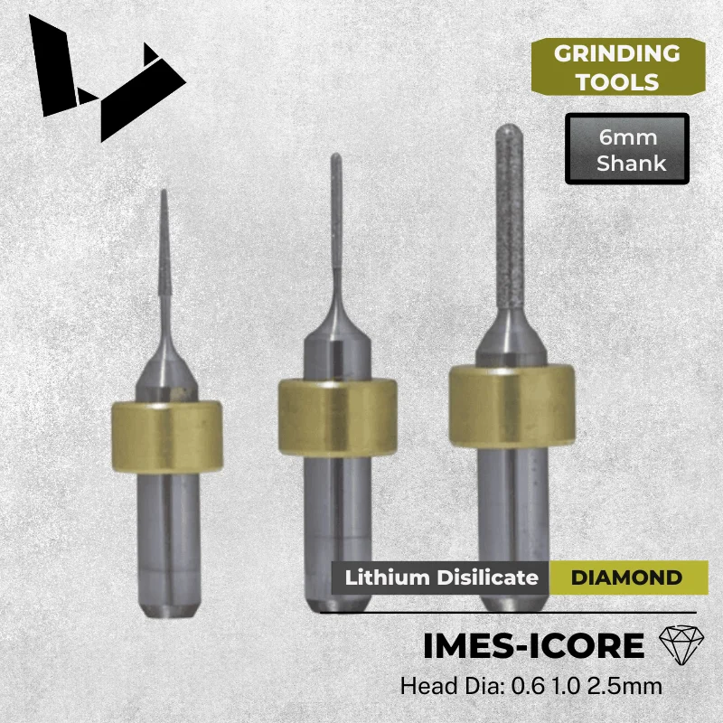 Imes-icore CORiTEC 350i 350iPro 650i Grinder T21 T22 T23 6mm Rradius Milling Cutter Tool for Silicon Carbide Lithium Disilicate