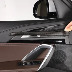 For BMW X1 U11 2023 2024 ABS Carbon Fiber/Black wood grain Car Door Inner Door Panel Decorative Strip Accessories