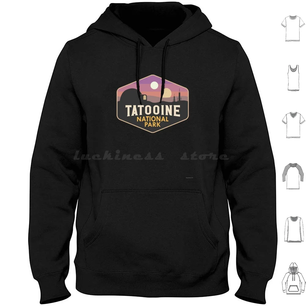 Tatooine National Park Hoodie Cotton Long Sleeve Tatooine Galaxy Sci Fi National Park Kashyyyk Mustafar Naboo Jakku Kamino