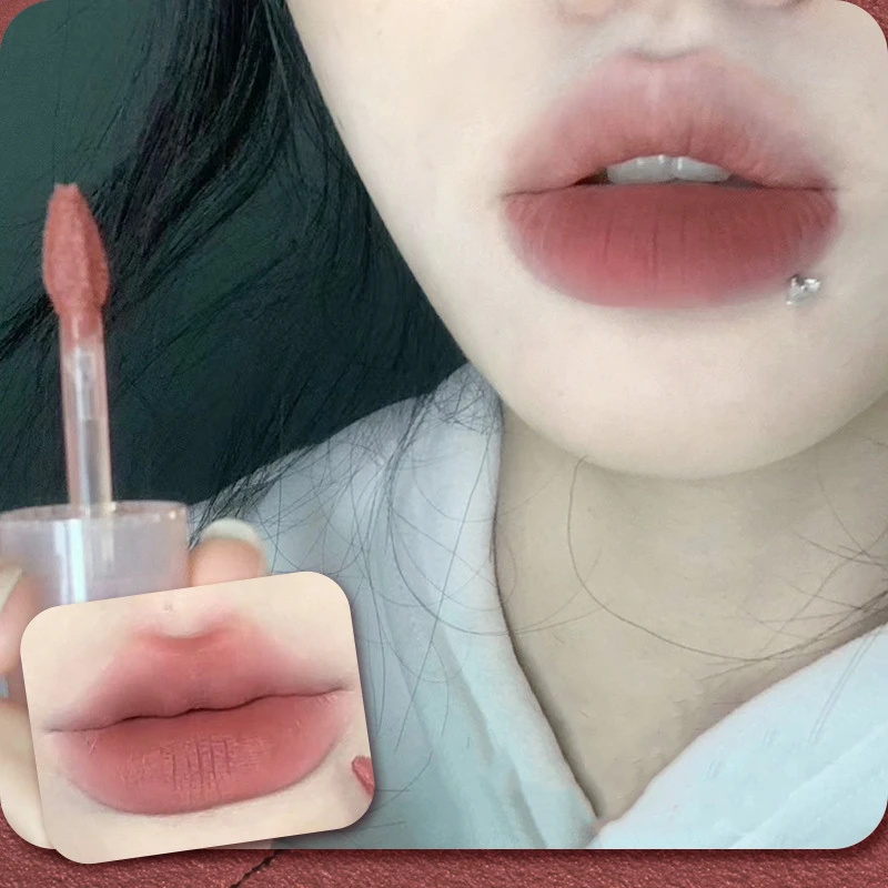 Colección GOGOTALES, arcilla labial, Color nude, pasta de frijol, terciopelo mate, lápiz labial no pegajoso de larga duración, brillo de labios, cosméticos calientes