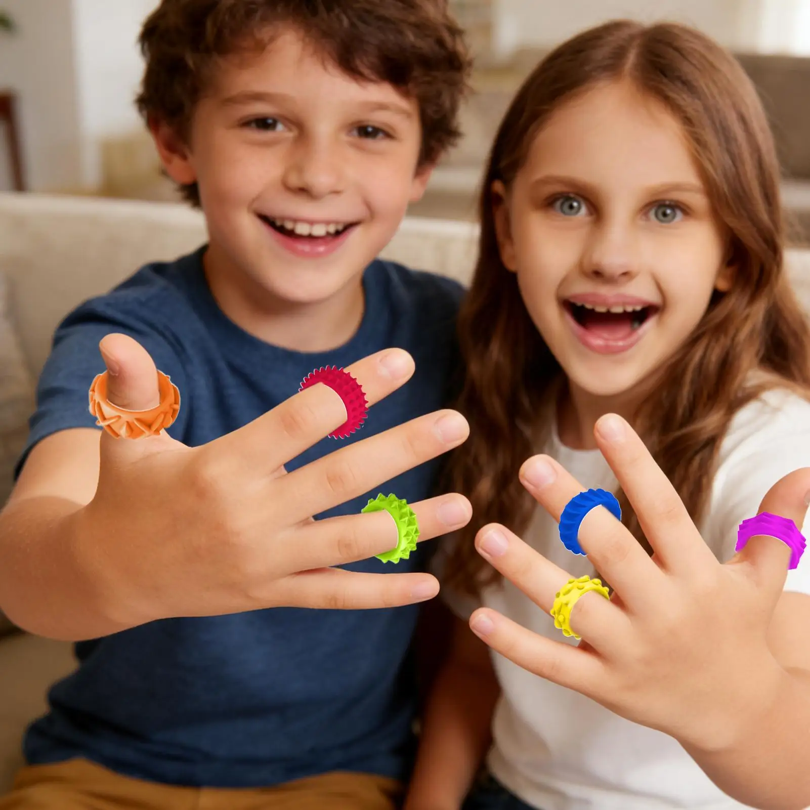 حلقات حسية أداة تهدئة العاطفة للأطفال من السيليكون تململ لعبة حسية للفصول الدراسية المنزلية التنقل النوم نزهة الكبار التلاميذ #2