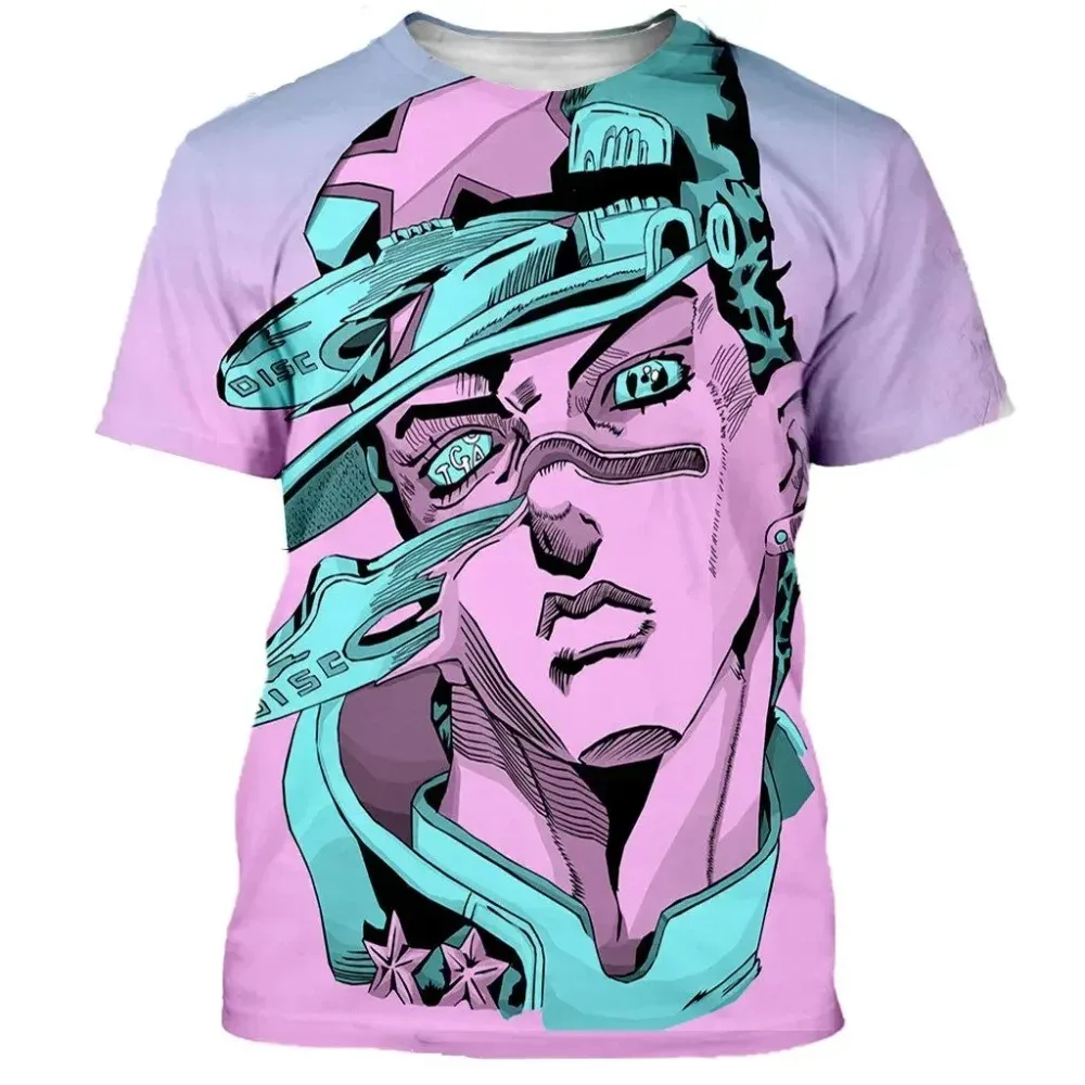 

Japanese Popular Summer Anime JoJo's Bizarre Adventure3D Printed Unisexes T-shirt Short Sleeve Casual Fashion Children's Top