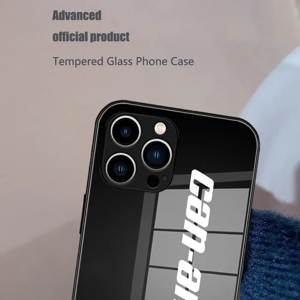 حافظة هاتف Can Am Can-am Team من الزجاج المقسى لهاتف آيفون 17 16 15 Pro Max 14 13 12 Mini Plus حافظة هاتف سامسونج S25 S24 Ultra