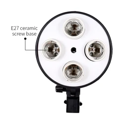 Softbox Lamp Holder E27 Base Four Light Bulbs Use For Kit 4 in 1 For Photo Photography Studio