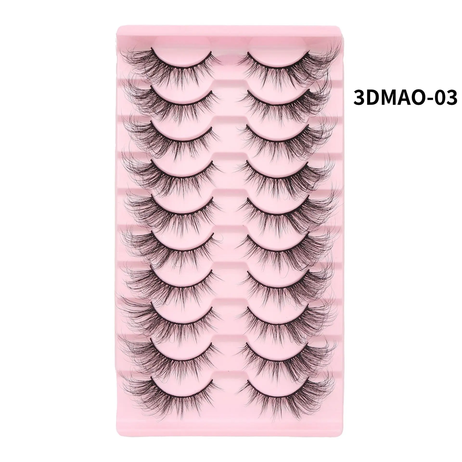 Eye beauty Cat Eye Wimpern 10 Paare 3d geflügelte flauschige Faux Nerz Fuchs Auge falsche Wimpern Bulk Großhandel Kosmetik Make-up Faux Cils