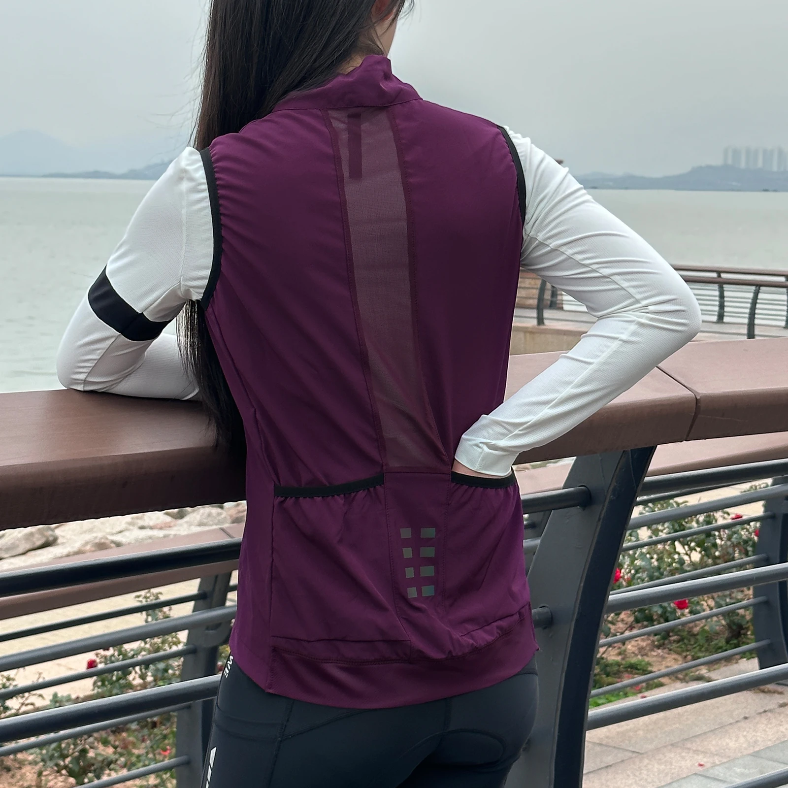 WOSAWE GILET da ciclismo da donna nuovo GILET da ciclismo leggero GILET da ciclismo antivento per donna cerniera a 2 vie