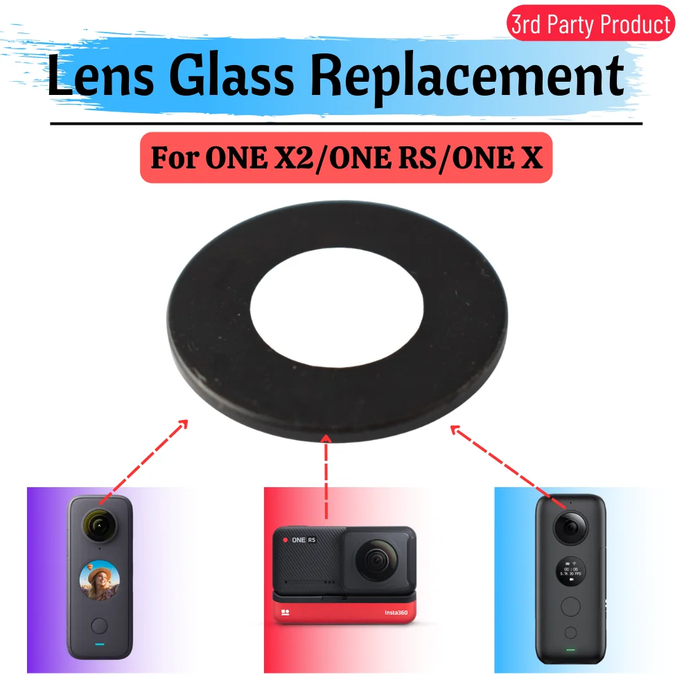 Insta 360 ONE X2 Lens Glass Replacement For Insta360 ONE X2 RS R 360 Lens Camera Repair Parts Accessories