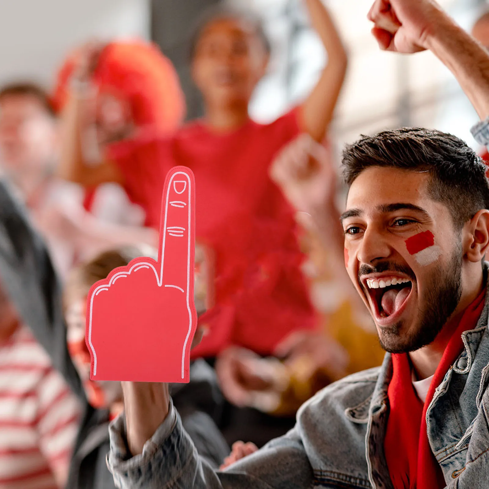 2 pçs espuma dedo mão cheerleading adereços leve vibrante torcendo suprimentos para eventos esportivos festa favores espírito escolar