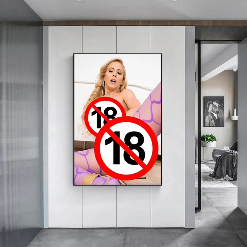 Customizable Nude Woman Decorative Painting Cherie DeVille Big Tits Big Ass Blonde Pornstar Canvas Printing Wall Art Poster