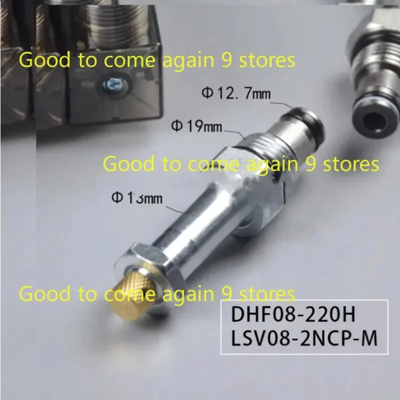 Hydraulic Threaded Cartridge Solenoid Valve 2 Position 2 Way Normally Closed DHF08-220H LSV08-2NCP-M DC12V/DC24V/AC220V 250bar