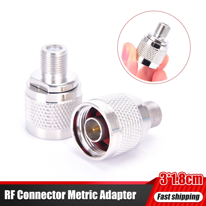 RF Connector N Male Plug Male Pin To F Female Jack Adapter Signal Metric Adapter