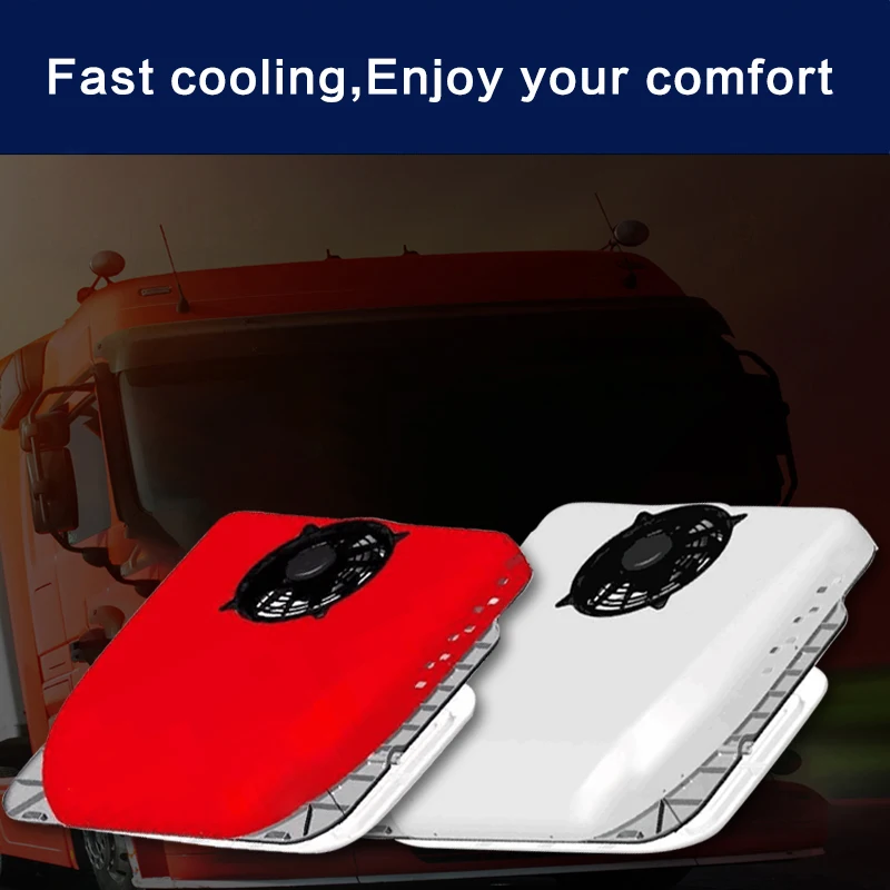 Treeligo Ultra-thin Car RV Rooftop Air Conditioner 12V 24V Electric Ceiling Overhead Air Conditioning For Motorhome Camper Van
