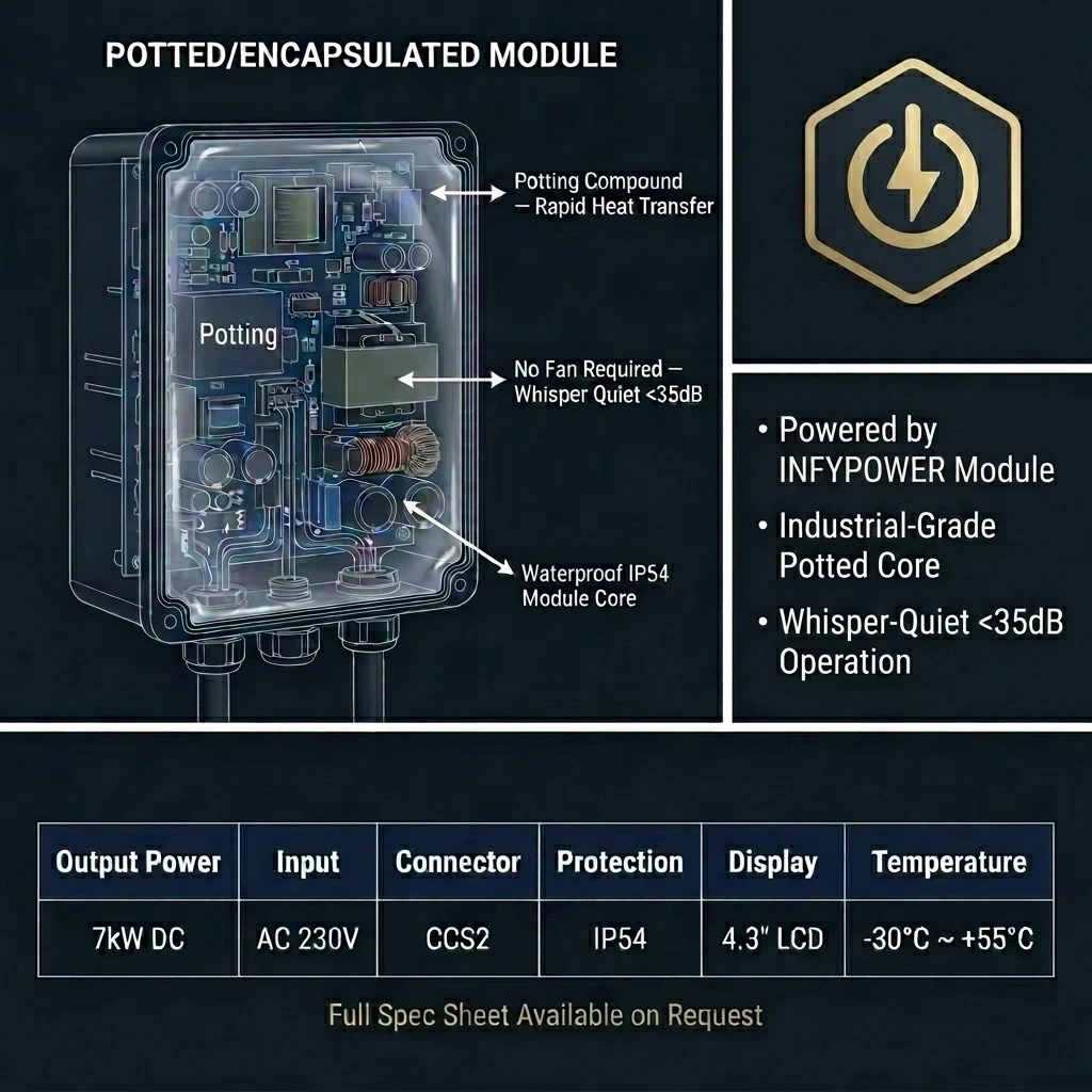 EONDRIVE OCPP1.6 IP54 Wall-mounted 7kW DC EV Charging Station CCS2 GBT Socket For EV Charging