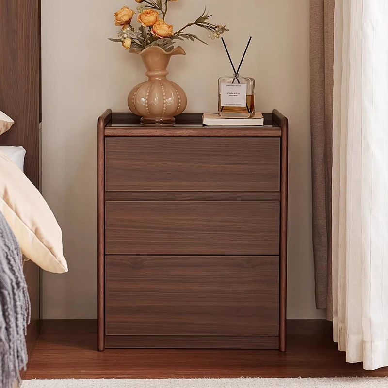 أدراج خشبية بجانب السرير وغرفة النوم وخزائن القهوة المتنقلة للتخزين ومنضدة فاخرة وأثاث فندق موبليس الحديث