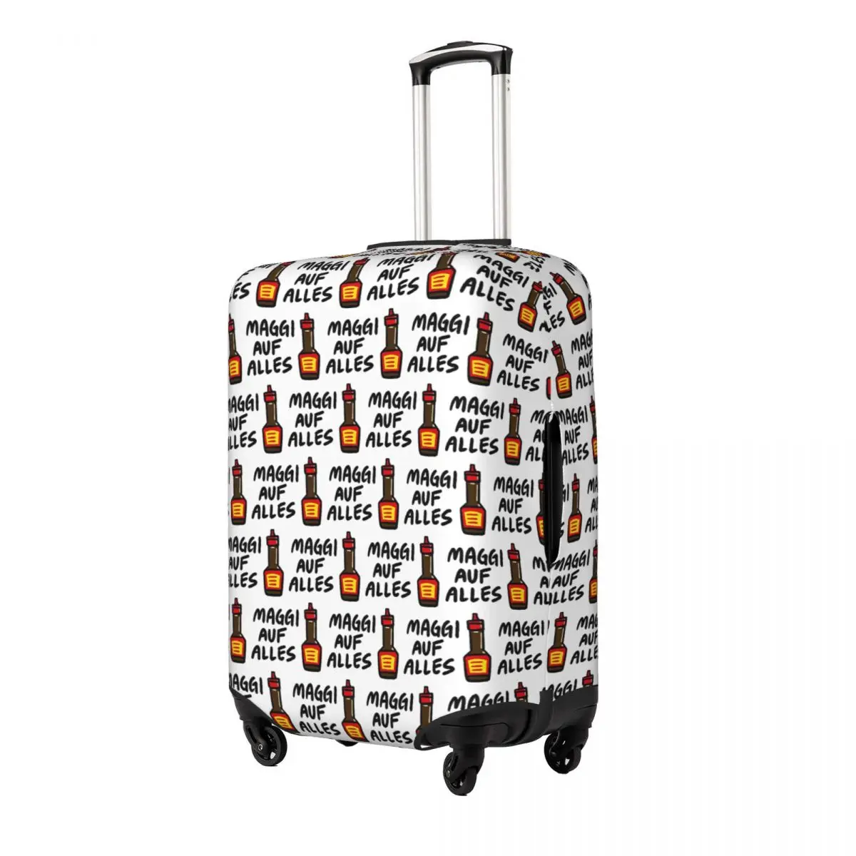 

Maggi Auf Alles (Deutsch) Suitcase Cover Protection Elastic Trip Luggage Protector Covers for 18-32 Inch
