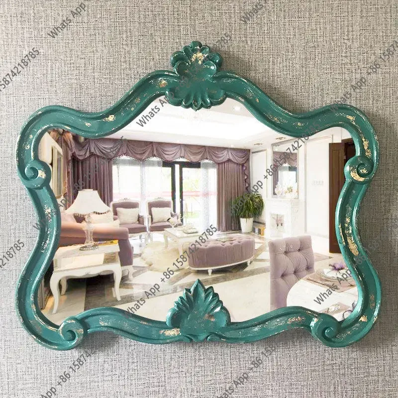 40X New Special-shaped Makeup Mirror European Bathroom Mirror American Entrance Decoration Designer Style Fashion