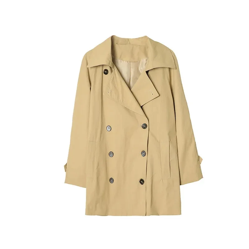 Cardigan à Double boutonnage à manches longues pour femme, veste décontractée, coupe-vent, ample, vêtement d'extérieur, nouvelle collection automne 2022