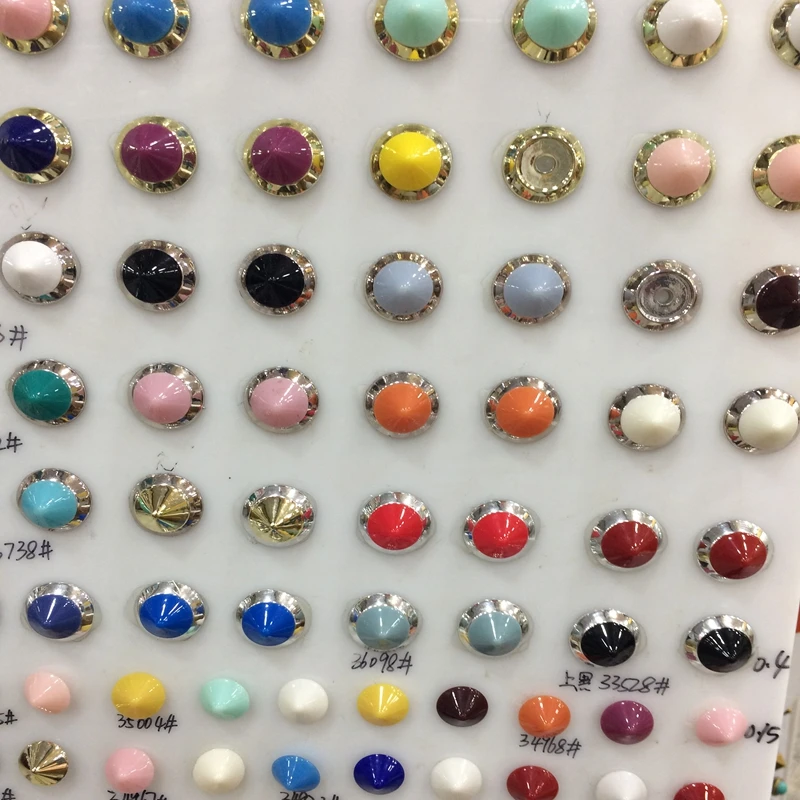 100pcs 18mm 20mm Diy accessories square round nail handbags screws packets colorful decorative nail rivets Pyramid split rivet