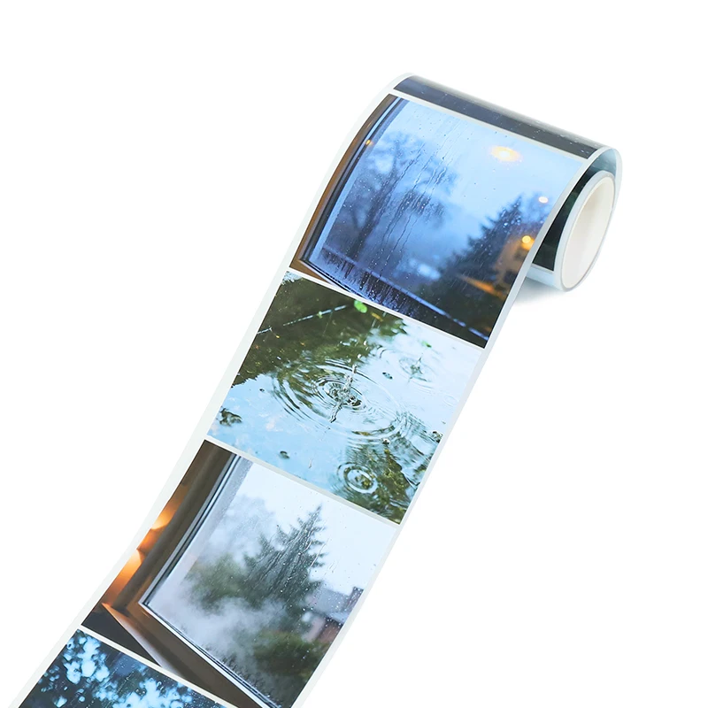 2m/Roll Matte Raindrops PET Washi Tape Leaves falling Transparent Stickers For Diary Scrapbooking Journal Stationery 100cm Loop