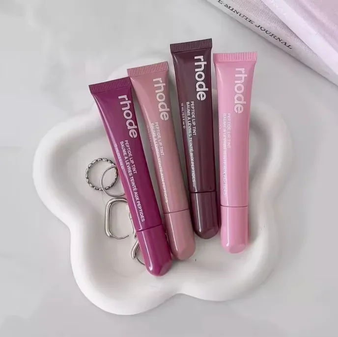 Brillo de labios de maquillaje en 4 colores, lápiz labial hidratante líquido brillante, brillo de labios transparente, lápiz labial tintado de belleza Original