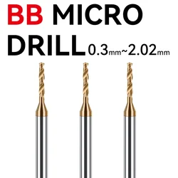 BB 0.3 ~ 2.02mm mikro matkap katı karbür Bit Mini CNC delik yapma 3D sap çapı 4mm D4 Metal çelik plastik 1 adet