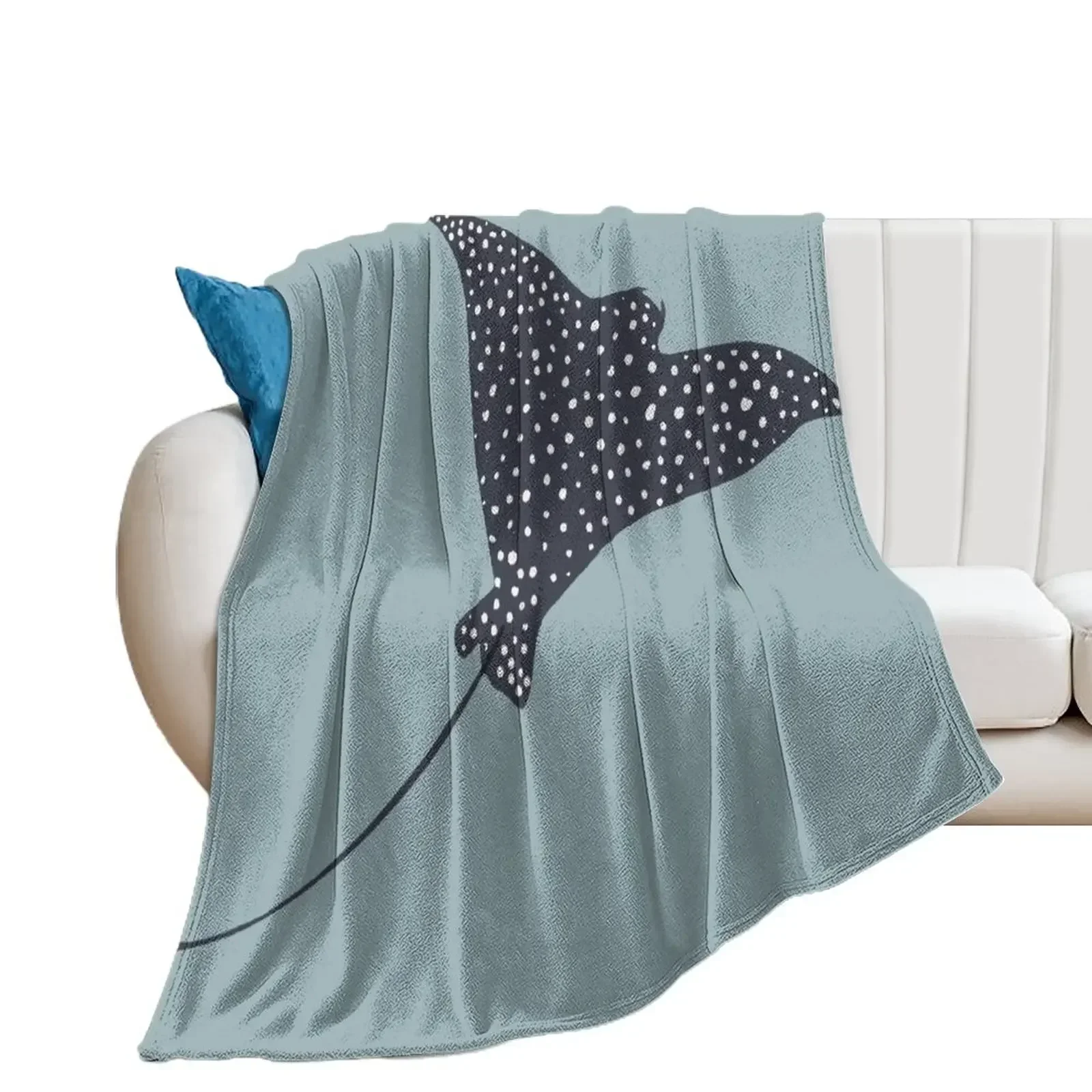 Stingray Fish illustration Throw Blanket Hairys blankets ands Blankets