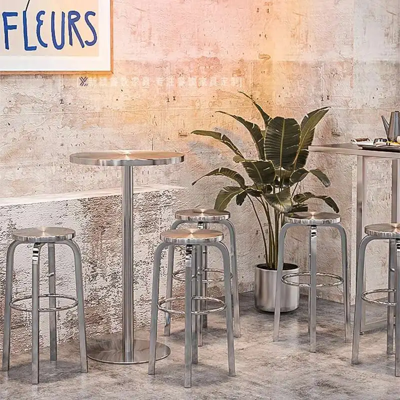 

Counter Metal Bar Chair Living Room Restaurant Banquet Balcony Outdoor Bar Chairs Office Beach Tabourets De Bar Furniture BL50BY