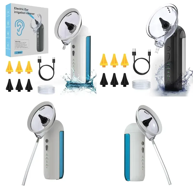 Water Power Electric Ear Wax Remover With Water Cleaning System Set Ear Washer Smart Safe Electric Ear Wax Cleanser