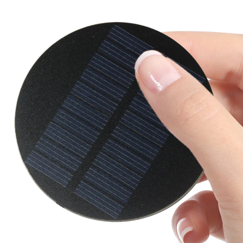0.35W 5V Solar Battery Charger 70mm Small Power Emergency Panels for Camping Hiking Backpacking for Fans Lamp