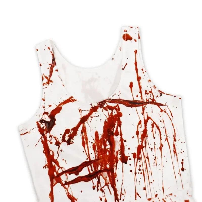 Traje Cosplay de Halloween para Mulheres Impresso 3D, Bodysuit Apertado, Roupa de Halloween, Vestido de Sangue de Caveira, Vestido Sexy