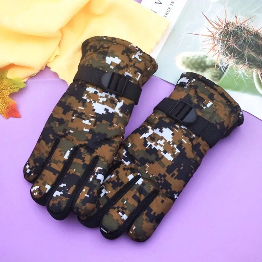 Kids Gloves Winter Fleece Warm Camouflage Gloves Children Fashion Boys And Girls Thick Ski Outdoor Mittens 7-13 Years Old