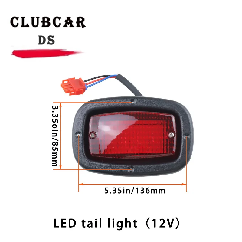 ClubCar DS L8/L6 Golf Cart rear tail light 12V LED excursion sightseeing car brake oval light turning back light indicator lamp