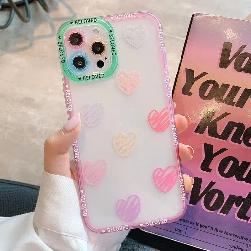 모토로라 모토 엣지 40 프로 G53 G30 G32 G73 G72 G71 G22 G52 G60 G60S G9 플레이 플러스용 TPU 그래피티 러브 하트 케이스