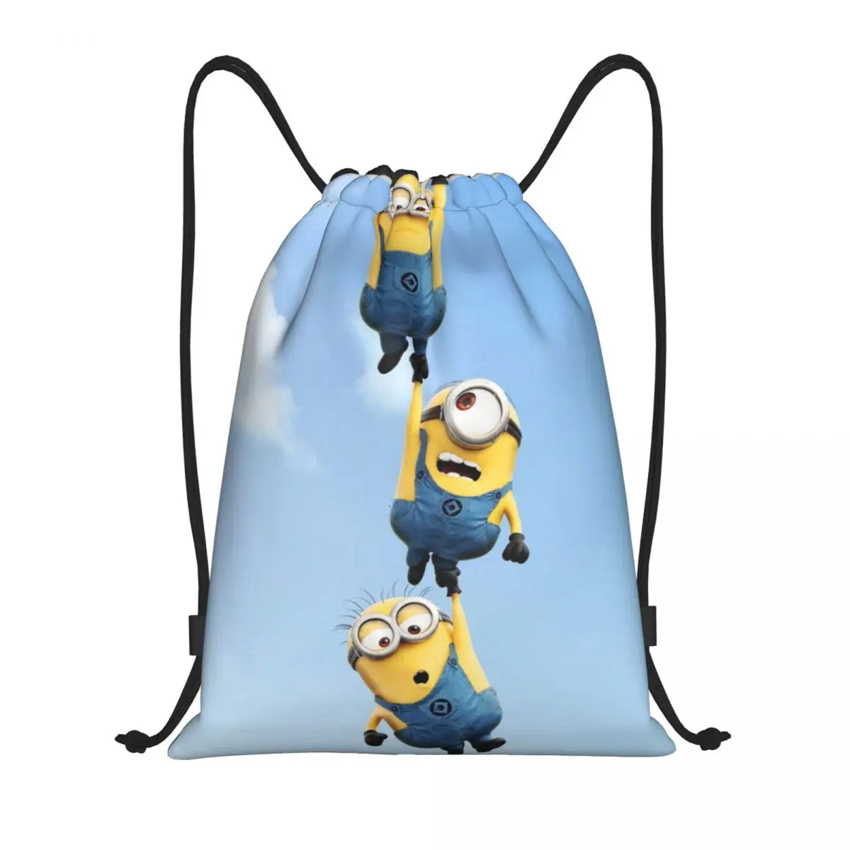 Sac de sport portable Minions, ceinture de proximité épaisse, sac à dos d'équitation, sac à dos de gym, sac à chaussures WString, sacs à dos pour vêtements