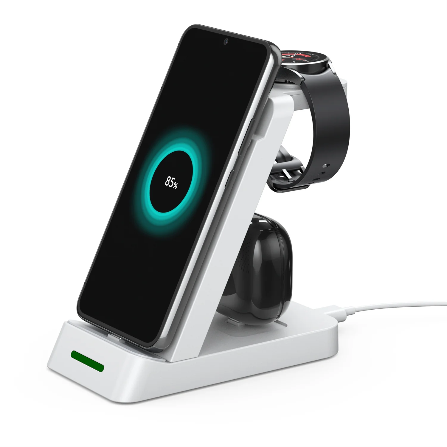 

3-in-1 wireless charger for phone, Samsung smartwatch, earbuds