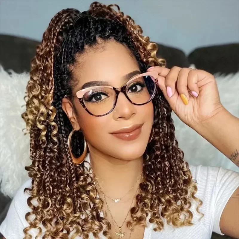 إطارات النظارات البصرية اللونية الضوئية للنساء ، أزياء النظارات ، الكمبيوتر المضادة للضوء الأزرق ، السيدات البيضاوية ، النظارات الزجاجية العادية ، الجديدة