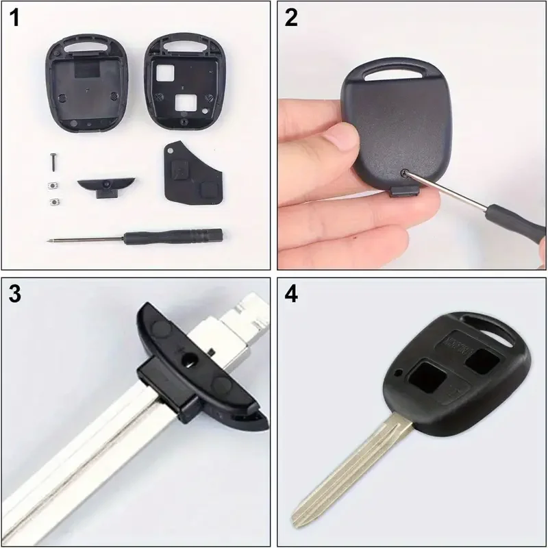 Car Key Remote Control Protection Cases Replacement Kit For Toyota Yaris Corolla Avis Nice Rav4 Camry Ekopado Car Keychain Shell
