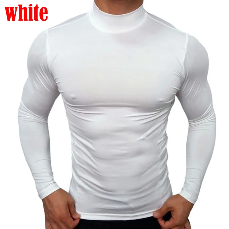 Fitness T-shirt Men Long Sleeve Training Shirts Running Compression Skinny Tops Sweaters For Men