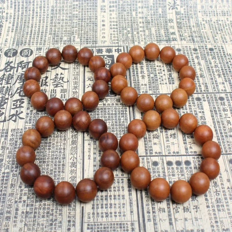 Taoist Strike Jujube Wooden Prayer Beads Bracelets 20 Mm12 Pcs Old Materials Dark Handmade High Polishing